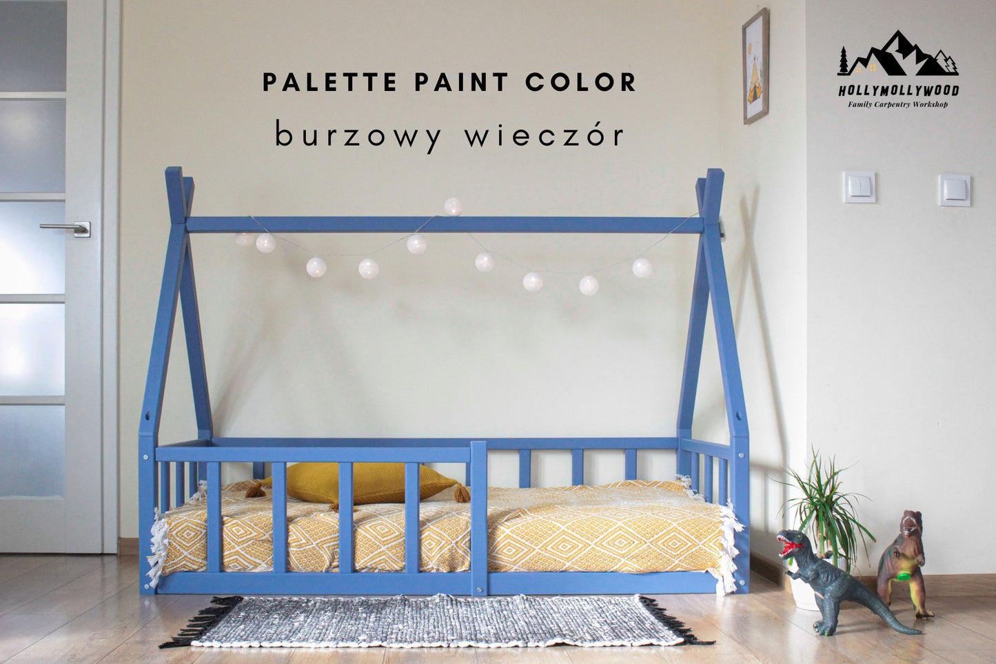 Dětská Montessori postel Blue Teepee