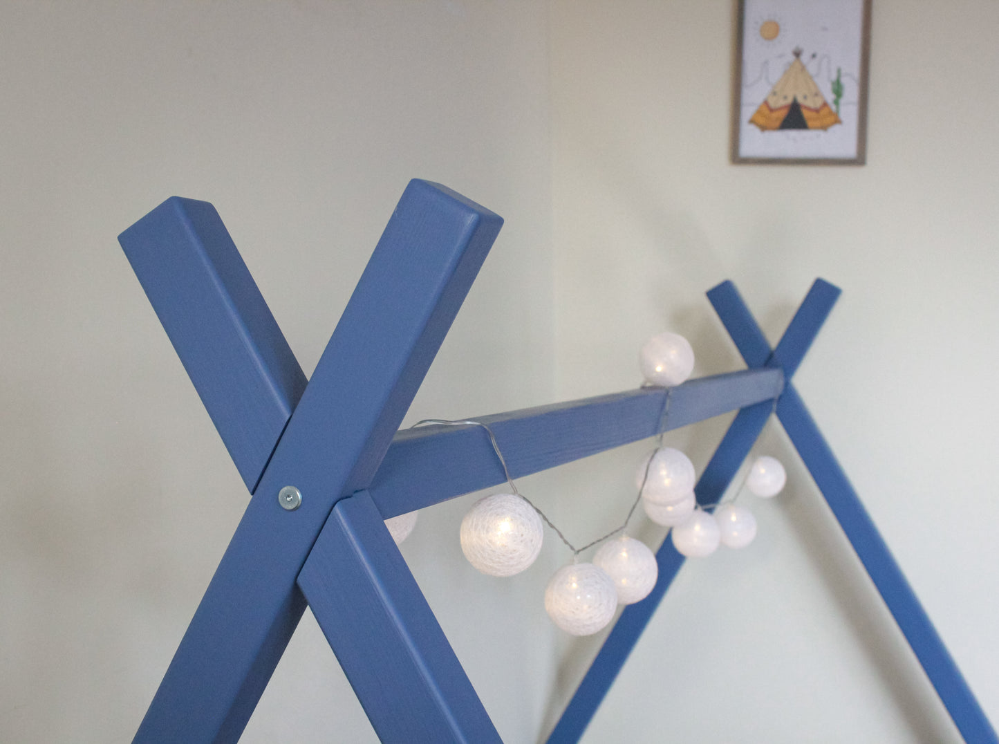 Blue Teepee Toddler Montessori floor bed