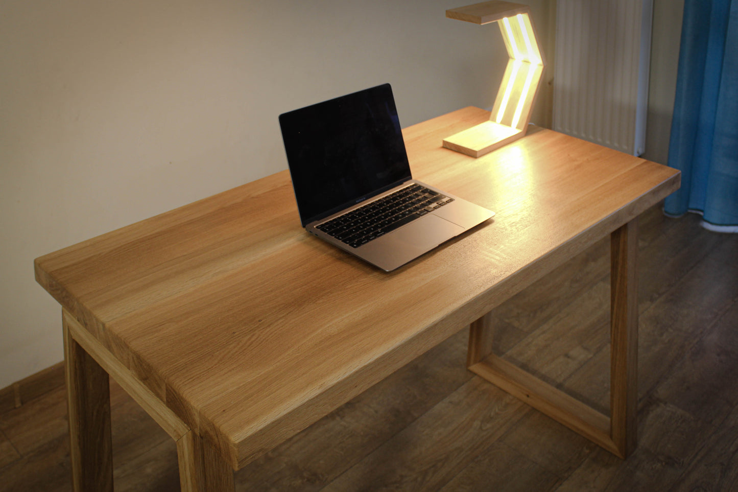 Solid oak wood home office writing desk